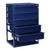 Thekenschrank LOGS 190 H795xB540xT390mm 5 Schubl.Fbd.blau RAL 5022 LOGS