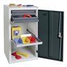 Werkzeug-/Beistellschrank H1000xB500xT500mm 2Schubl.,1BD lichtgrau/anthrazitgrau
