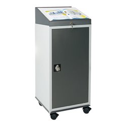 Werkzeugschrankset m.Pultaufsatz H1310xB500xT500mm lichtgrau/anthrazitgrau