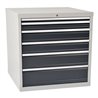 Schubladenschrank H1019xB1005xT736mm lichtgrau/anthrazitgrau 6 Schubl.Vollauszug