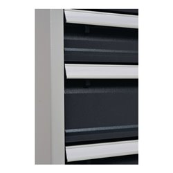 Schubladenschrank H1019xB705xT736mm lichtgrau/grau 6 Schubl.Vollauszug