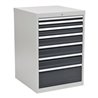 Schubladenschrank H1019xB705xT736mm lichtgrau/grau 7 Schubl.Vollauszug