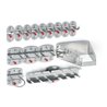 Werkzeughaltersortiment 15-tlg.ku.-besch.f.Lochplatten 12div.Haken/3 Doppelhaken