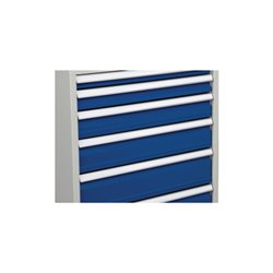 Schubladenschrank H1019xB705xT736mm grau/blau 2x75,2x100,2x125,1x300mm Schubl.