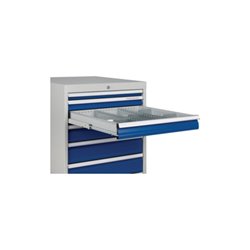 Schubladenschrank H1019xB705xT736mm grau/blau 2x75,2x100,2x125,1x300mm Schubl.