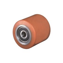 BS Gabelrolle Polyurehtan Einbau-L.75mm Rad-B.75mm D.82mm Achs-D.20mm Trgf. 750kg