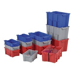 Drehstapelbehälter PP rot L480xB312xH300mm LA-KA-PE