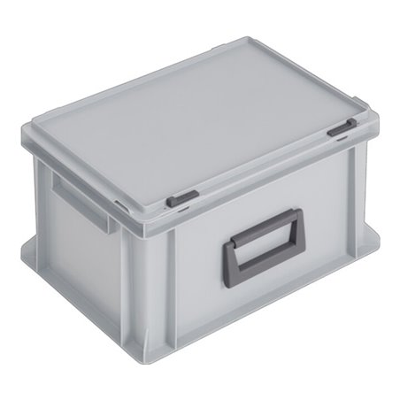 Lockweiler Kunststoffkoffer 20l PP m.1Griff L400xB300xH233mm grau stapelbar