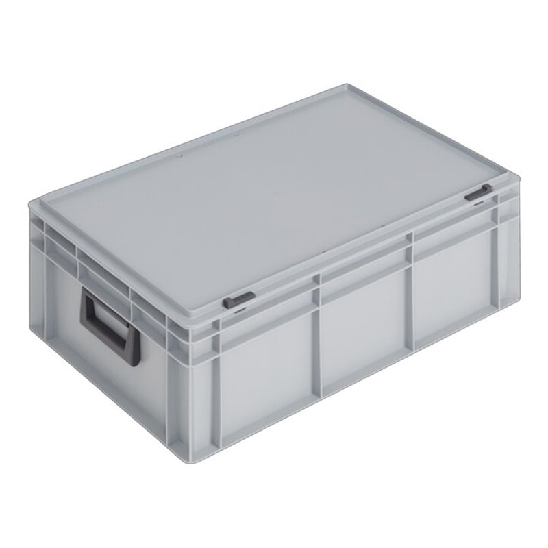 Lockweiler Kunststoffkoffer 42l PP m.2Griffen L600xB400xH233mm grau stapelbar