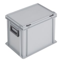 Lockweiler Kunststoffkoffer 31l PP m.2Griffen L400xB300xH333mm grau stapelbar