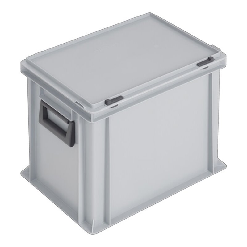 Lockweiler Kunststoffkoffer 31l PP m.2Griffen L400xB300xH333mm grau stapelbar