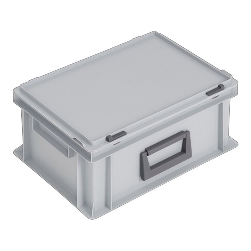 Lockweiler Kunststoffkoffer 14l PP m.1Griff L400xB300xH183mm grau stapelbar
