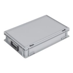 Lockweiler Kunststoffkoffer 24l PP m.2Griffen L600xB400xH133mm grau stapelbar