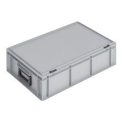 Lockweiler Kunststoffkoffer 34l PP m.2Griffen L600xB400xH183mm grau stapelbar