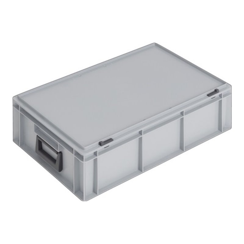 Lockweiler Kunststoffkoffer 34l PP m.2Griffen L600xB400xH183mm grau stapelbar