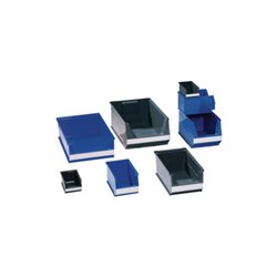 Lockweiler Sichtlagerkasten grau f.ca.23l L.500/450xB.310xH.200mm a.PE stapelbar