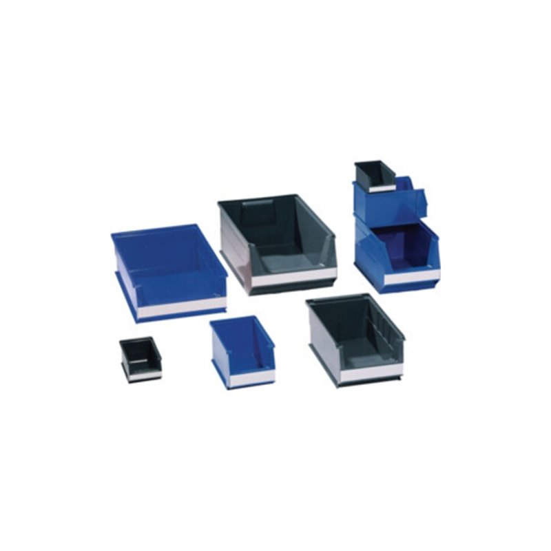 Lockweiler Sichtlagerkasten grau f.ca.23l L.500/450xB.310xH.200mm a.PE stapelbar