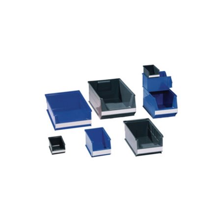 Lockweiler Sichtlagerkasten grau f.ca.23l L.500/450xB.310xH.200mm a.PE stapelbar