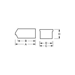 Lockweiler Sichtlagerkasten grau f.ca.23l L.500/450xB.310xH.200mm a.PE stapelbar