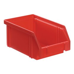 Sichtlagerkasten Gr.4 rot L.160/140xB.105xH.75mm a.PS stapelbar