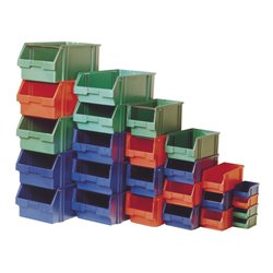 Sichtlagerkasten L290/266xB140xH130mm PS blau LA-KA-PE