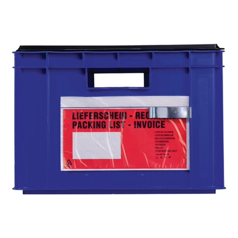 Etikettenklammernrzinkt fTransportstapelkasten/Karton