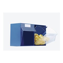 Lockweiler Klarsichtmagazin blau B600xT133xH164mm 5xGr.C PS