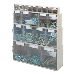 Klarsichtmagazin H207xB600xT172mm 4 x D Ku.beige LOCKWEILER