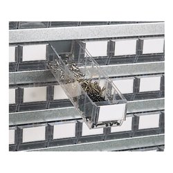 Steck-Anbauregal H2000xB1000xT400 14 Böden Box 60xGr.3 15xGr.4 blau 24xMK4 blau