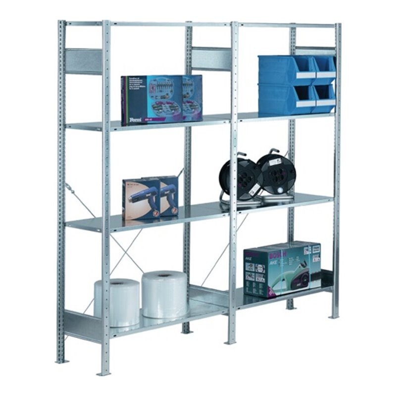 Schulte Steckregal Grund verz. 2000x1000x300mm 2Rahmen/4Böden Feldlast 1300kg