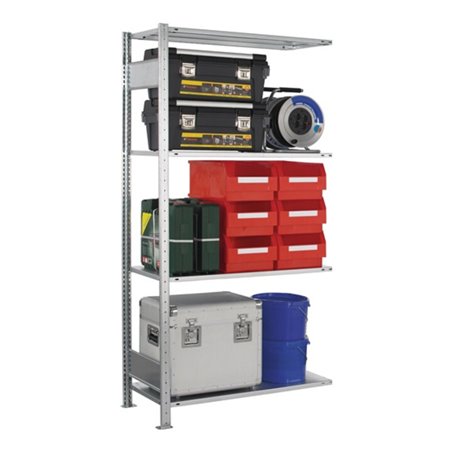 Schulte Steckregal Anbau verz. 2000x1000x300mm 1Rahmen/4Böden Feldlast 1300kg