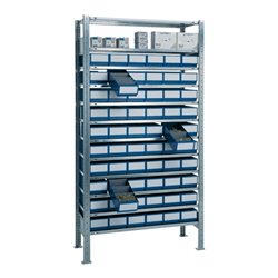 Steckregal H2000xB1000xT400mm Anbauregal 12 Stahlböden 60 x L 400mm blau