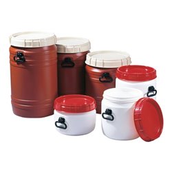 Weithalsfass weiß Deckel rot 34l D.338xH.447mm Einfüllöffnung-D.295mm