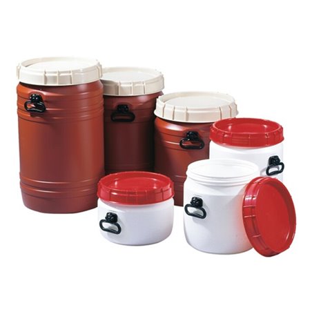 Weithalsfass weiß Deckel rot 34l D.338xH.447mm Einfüllöffnung-D.295mm