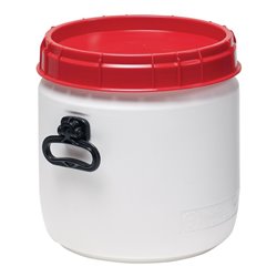 Weithalsfass 26l weiß m.rotem Deckel m.2 Tragegriffen Einfüllöffnung-D.295mm