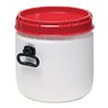 Weithalsfass 26l weiß m.rotem Deckel m.2 Tragegriffen Einfüllöffnung-D.295mm