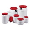 Weithalsfass 15,4l weiß m.rotem Deckel o.Tragegriffe Einfüllöffnung-D.204mm