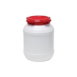 Weithalsfass weiß Deckel rot 26l D.316xH.426mm Einfüllöffnung-D.204mm