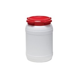 Weithalsfass weiß Deckel rot 20l D.274xH.418mm Einfüllöffnung-D.204mm