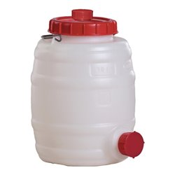 GRAF Rundfass 10l weiß 1Tragebügel D.235xH.310mm a.PE Öffnung-D.120mm