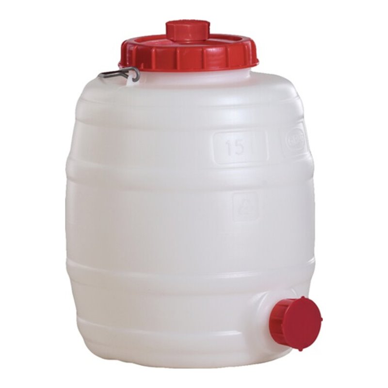 GRAF Rundfass 15l weiß 1Tragebügel D.300xH.345mm a.PE Öffnung-D.120mm