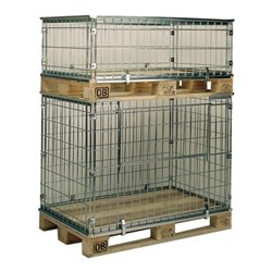 Gitter-Aufsatzrahmen f.Pal. L1200xB800mm ½Klappe Nutz-H.850mm Stahldraht