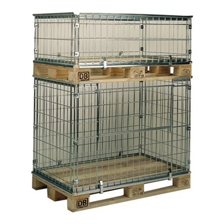 Gitter-Aufsatzrahmen f.Pal. L1200xB800mm ½Klappe Nutz-H.850mm Stahldraht