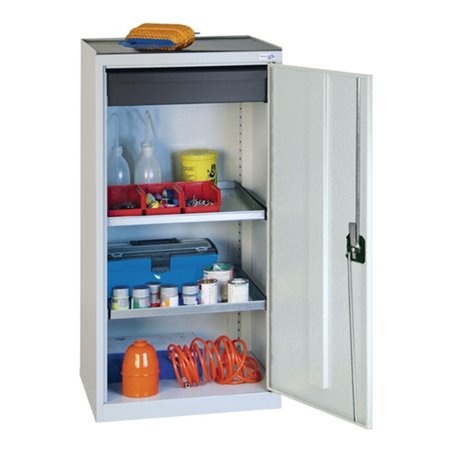 Werkzeug-/Beistellschrank H1000xB500xT500mm 1Schubl.2BD grau/blau STUMPF