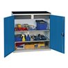 Werkzeug-/Beistellschrank H1000xB1000xT500mm 2Schubl.2BD grau/blau STUMPF
