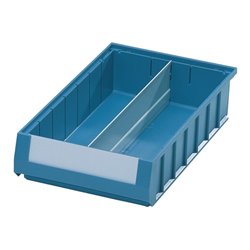 Längsteiler f.Regalkasten L 500xH 90mm Stahlbl.grau 10St./Btl.