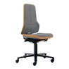 bimos Arbeitsdrehstuhl Neon Rollen Supertec-Gewebe grau orange 450-620mm