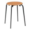 Stapelhocker Sitzhöhe 500mm Sitz-D.300mm Rdrohr anthrazit Buche natur lack.BIMOS