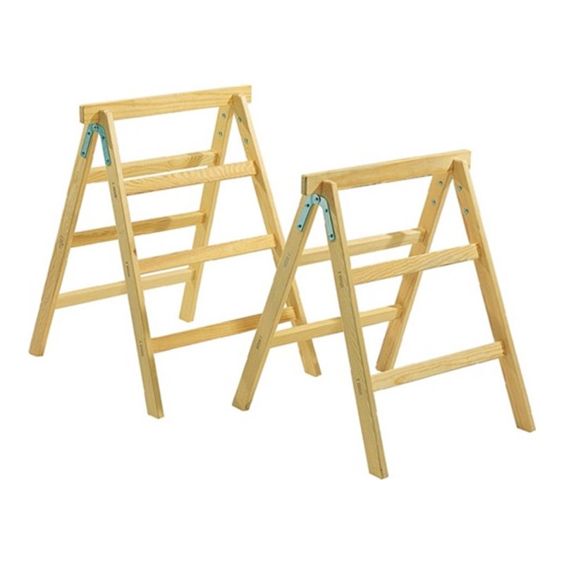 Arbeitsbock 2Sprossen H.800mm 4,8kg Ausladung 710mm Nadelholz (1 Stück)