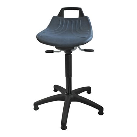 Drehhocker Sitz PU-Schaum blau mit Gleitern